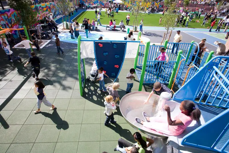 Students on the school playground